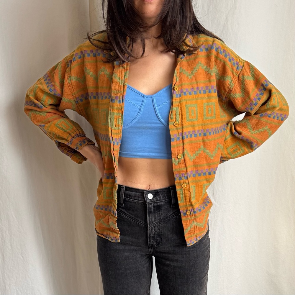 Rare Vintage 1960's-70's Tributes brand long sleeve button down sz Small